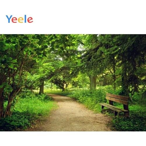 Spring Park Garden Forest Green Screen Road Nature Scenery Baby Portrait Backdrop Photography Background For Photo Studio Shoot