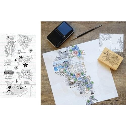 French Transparent Clear Stamps for DIY Scrapbooking/Card Making/Kids Christmas Fun Decoration Supplies