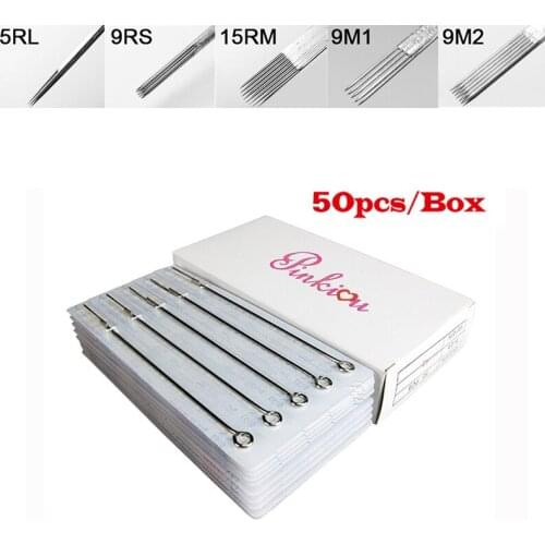 50PCS Disposable 9RS Tattoo Needles For Permanent Makeup Forever Body Tattoos Cosmetics For Tattoo Machine Pen/ Gun