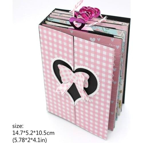 Mini Album Keepsake Book Metal Cutting Dies Stencils for DIY Scrapbooking Decorative Embossing Paper Card Making Craft