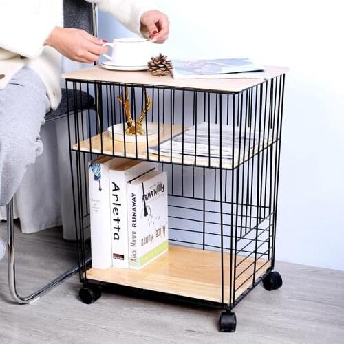 Shelf Drop Subway Art Multi-layer Removable Wheeled Storage Rack Bedroom Living Room Small Storage Bookshelf Organizer