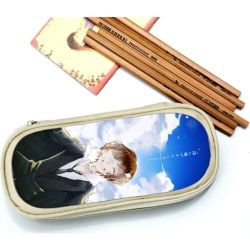 Stray Dogs Cartoon Character Fashion Casual Unisex Student Stationery Box Multifunctional Make-up Case Travel Camp Wallet