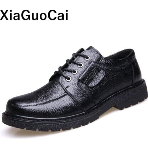 Genuine Leather Men Shoes British Luxury Dress Shoes Spring Autumn Male Casual Derby Shoes High Quality Round Toe Dropshipping