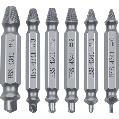 6pcs /set Screw Extractor Set ,Great For Stripped, Broken, Stuck Or Damaged And Screw Removal, Remover Tool