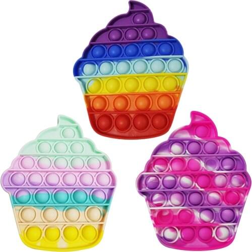 Desktop Fun Push Bubble Silicone Toys Children Adult Stress Reliever Fidget Squeeze Board Game Decompression Toys