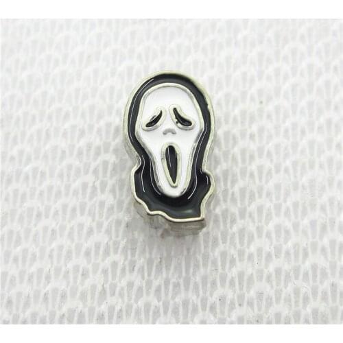 New Arrive 20pcs/lot Halloween Grimace Slide Charm 8mm alloy slide charms Fit DIY DIY Belts Wristband & Bracelet Jewelry
