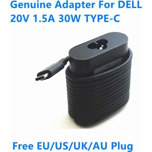 Genuine DA30NM150 30W 20V 1.5A 12V 2A 5V 2A TYPE-C LA30NM150 AC Adapter For DELL XPS12 HA30NM150 Laptop Power Supply Charger