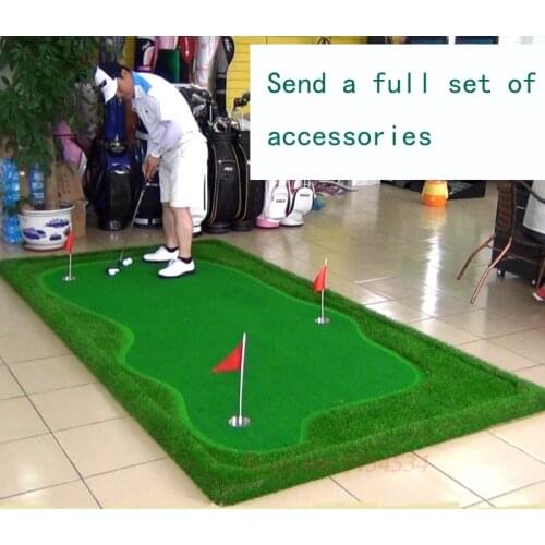 PGM New Indoor Mini Golf Putting Green Mat Mini Set Personal Trainer Putting Green Mat Practice Exercises Blanket Kit