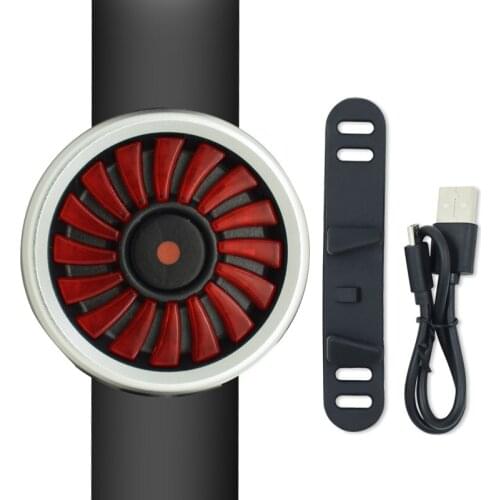 Portable USB Safety Warning flashlight Cycling accessories Charging Bicycle Rear Taill Light Smart Brake Mode Bike Light lamps