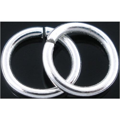 Lovely 300 PCs Silver Plated Open Jump Rings Findings 1.2x9mm (B04409)