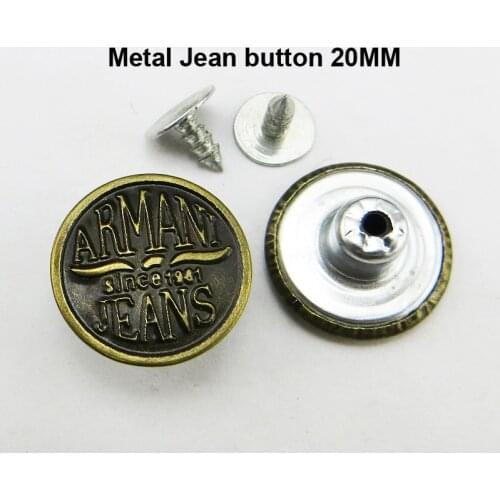 30PCS Metal Jean Word Button Letter Decorative Clothes Accessory Garment Trousers Buttons Fits MJB-277