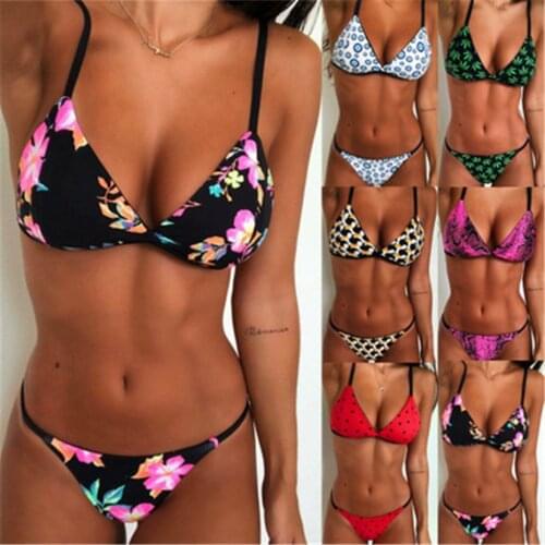 Sexy Thong Bikinis 2019 Mujer Swimwear Women New Micro Bikini Push Up Padded Biquini Swimsuit Women Bathing Suit Swimming Suit