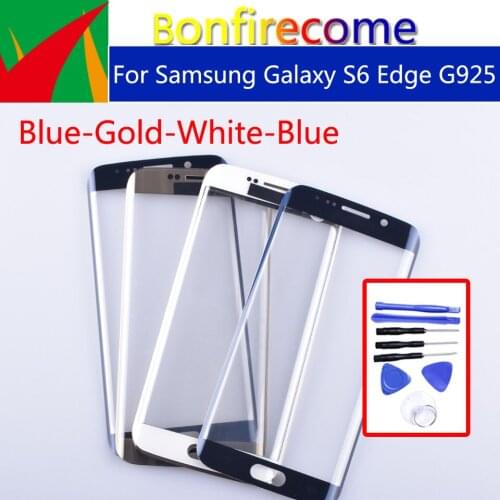 S6Edge Touchscreen For Samsung Galaxy S6 Edge G925 SM-G925V SM-G925P G925F G9250 LCD Front Outer Glass Touch Screen Lens 5.1"