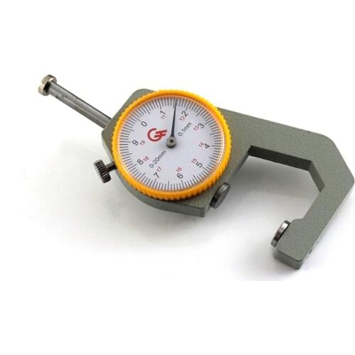 1pcs Metal Dial Thickness Gauge Manual Measure Tools for Bag Garment Leather and Other Life Goods 0-20mm/ 0-10mm