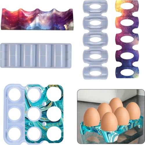 1 Pc Crystal Epoxy Resin Mold Beverage Rack/Eggs/Wine Bottle Storage Rack Casting Silicone Mould DIY Crafts Tool
