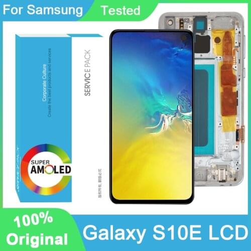 100% Original 5.8'' AMOLED Display For Samsung Galaxy S10E G970F/DS G970U G970W Full LCD Touch Screen Digitizer Repair Parts