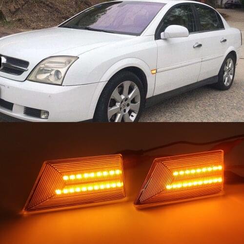 2PCS LED Car Light Dynamic Side Marker Blinker Flowing Lighting For Opel Signum Vectra C 2003-2008 Turn Signal Lamp