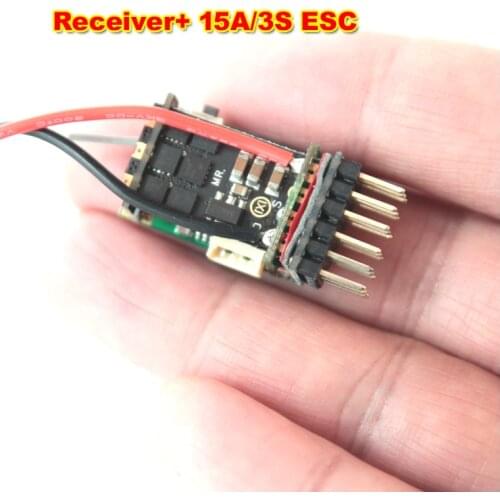 34x16.2x9.8mm FR7012 2.4G 6CH Mini Receiver 2-3S Built-In 15A Brushless ESC 2A/5V BEC for Futaba DSM FRSKY F3P RC Airplane Drone