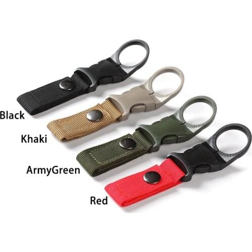 4 pc Outdoor 25mm Nylon Backpack Detachable Buckle Water Bottle Webbing Belt Hanging Belt Plastic Steel Pin Buckle Bottle Buckle