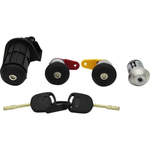 Car Left and Right Ignition Switch Door Lock Start Switch Car Door Lock for Ford Fiesta COURIER ESCORT KA 1995-1999