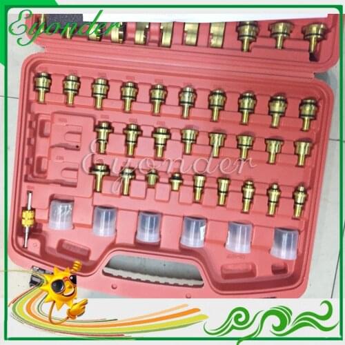 Asia Japanese Car Aircon Auto AC A/C Air Con Conditioning Conditioner Refrigerant Leak Test Detection Adapter R134a Repair Tools