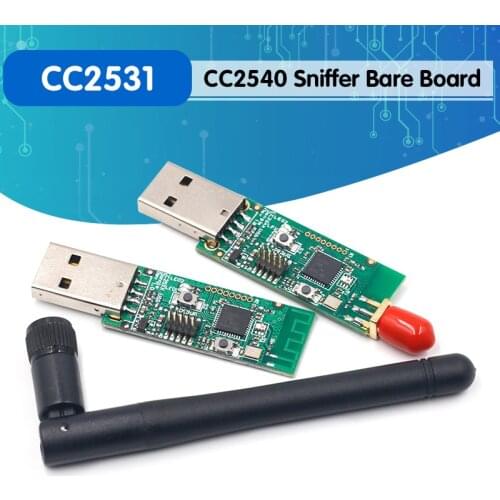Wireless Zigbee CC2531 CC2540 Sniffer Bare Board Packet Protocol Analyzer Module USB Interface Dongle Capture Packet Module