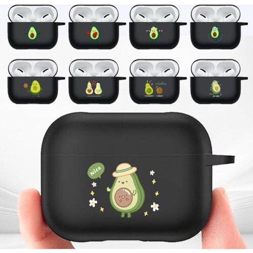 Anti-stain Earphone Case for Apple AirPods Pro Drop-resistant Protective Case Matte Silicone Avocado Series Earphone Sleeve