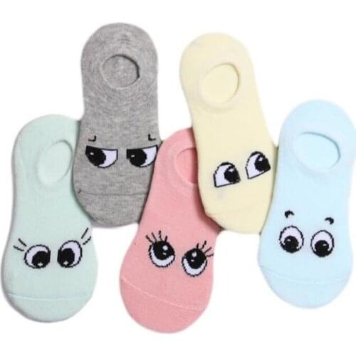 Childrens cartoon candy color socks small animal cartoon pattern boat socks breathable casual boys and girls fun fashion