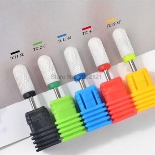 By dhl 200pcs Electric Nail Files Nail Drill Bit Milling Cutter For Manicure Ceramic Nail Polishing Pedicure Sanding Head hot