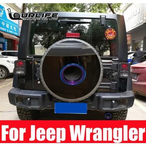For Jeep Wrangler JL 2018 2019 2020 Tail Exhaust Tip Pipes Education Pipe Muffler Stainless Steel Car Exterior Accessories