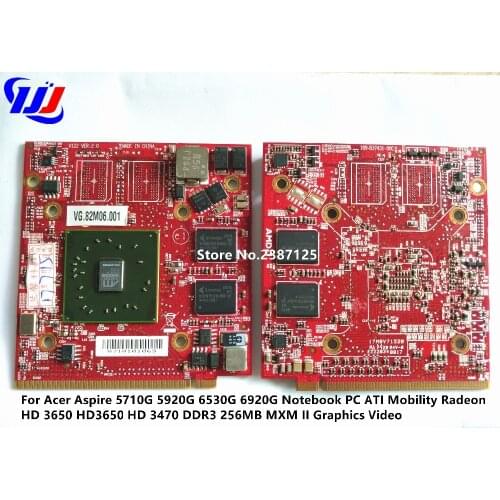 For Ac er A spire 5710G 5920G 6530G 6920G Notebook PC ATI Mobility Radeon HD3650 HD 3650 DDR3 256MB MXM II Graphics card