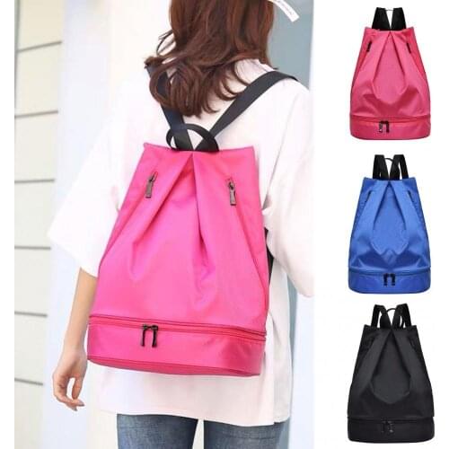 For Beach swimming pool Swimming Waterproof Dry-Wet Separation Beach Backpack with Shoe Compartment