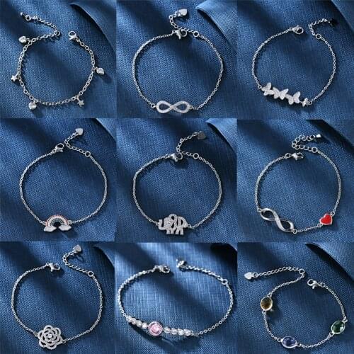 ERLUER Charming Red Love 8 Shape Bracelets For Women Korean Cute Adjustable Flower Girl Bracelets Wedding Jewelry Gift Wholesale