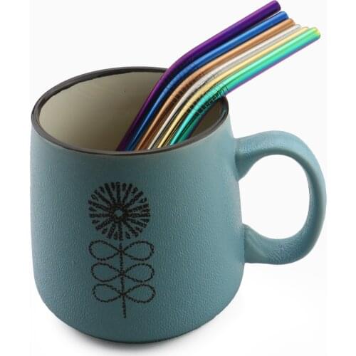 Fruit juice Straws Mini 160mm Short Rainbow Stainless Steel Metal Straws Straight Bend Reusable Drinking Small 4Straw 1prush