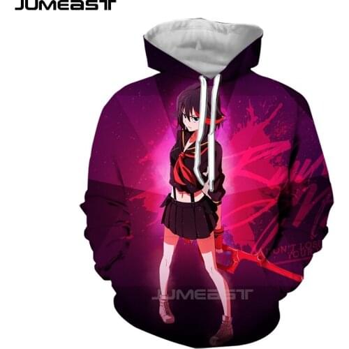 Jumeast Brand Men/Women 3D Printed Sweatshirt Kill La Kill Long Sleeve Sport Pullover Spring Hoodies