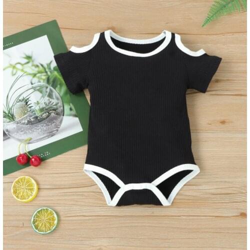 Baby Girls Romper, Round Neck Short Sleeve Bodysuit One-piece Suit for Photography Birthday Party