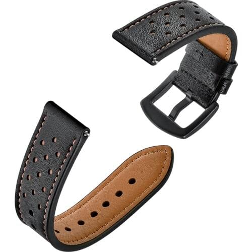 Brown / Black Leather Strap For OnePlus Watch Band Belt Bracelet Watchband Replaceable Accessories Wriststrap