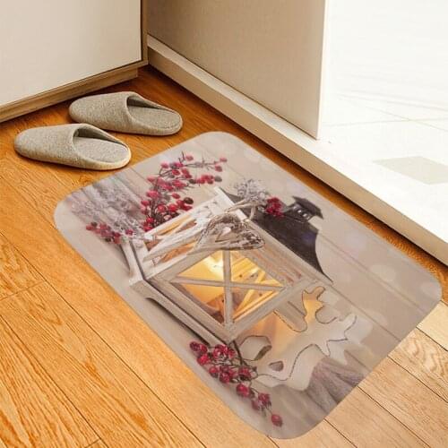 Kitchen Mats for Floor Christmas Home Decor Mat for Bedroom Living Room Antislip Hallway Shoes Off Doormat Washable Machine