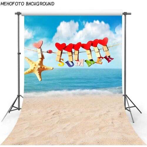 Summer Holiday Photography Background 5x7 Blue Ocean Outdoor Scenic Wedding Photo Backdrops Beach Party Photo Studio Backgrounds