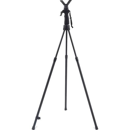 All Matt Black Adjustable Height Upgraded Rotating V Yoke G3 Trigger Shooting Stick Camera Tripod Bipod Telescopic Hunting Stick