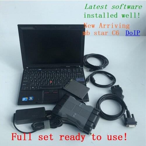 MB star C6 wifi with X201 laptop i7 8g auto diagnostic car scanner tool ssd 2020.09v software MB C6 Multiplexer full cables