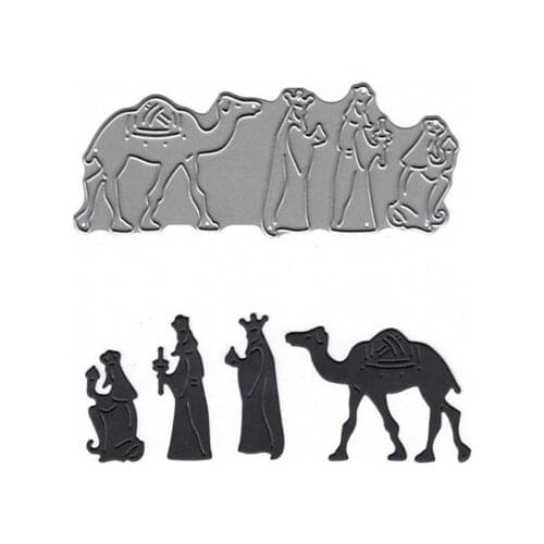 Wish Men With Camel Metal Cutting Dies Stencil For DIY Scrapbooking Decorative Embossing Suit Paper Cards Die Cutting Template