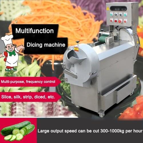 300-1000kg/h Commercial VVVF automatic vegetables cutter Multifunction cutting machine electric vegetable slicer 220v/380v 1.3KW