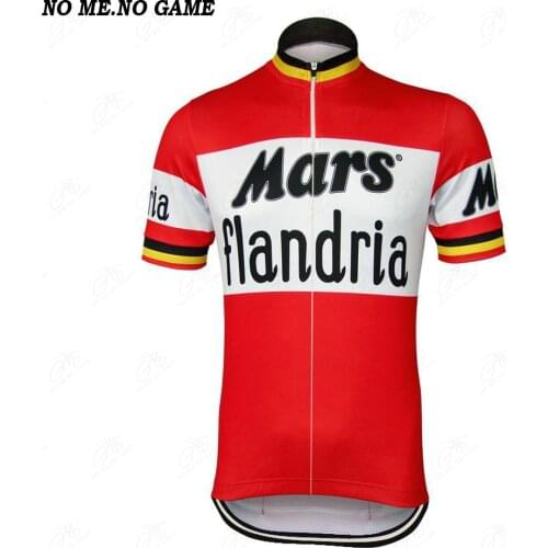 Summer Men 1971 Vintage Cycling Jersey Road Racing Cyclist Wear Bike Clothing Breathable Bicycle Clothes red Cycling Shirt