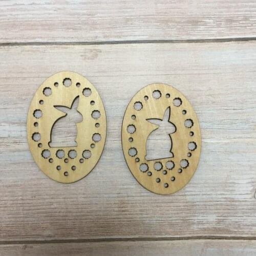 Pack of 30 piece laser cutting bunny rustic ornaments slice holiday decor wooden gift
