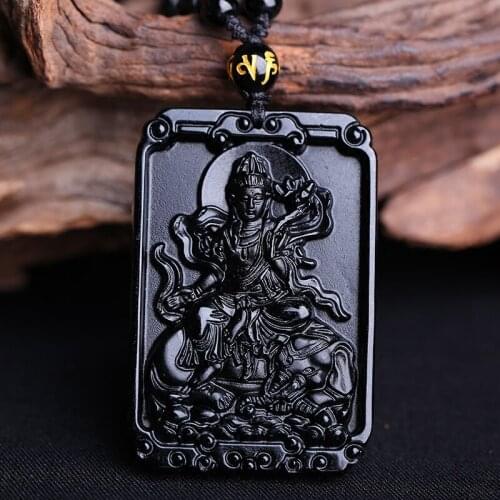 Natural cuiyu ink Tsui Ben life Buddha twelve zodiac dragon snake eight patron saint Samantabhadra Pendant Mexican pendant