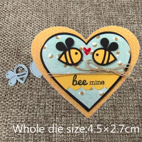 New Design Craft Metal Cutting Dies cut die lovely bee decoration Scrapbooking Album DIY Paper Card Craft Embossing Die Cuts