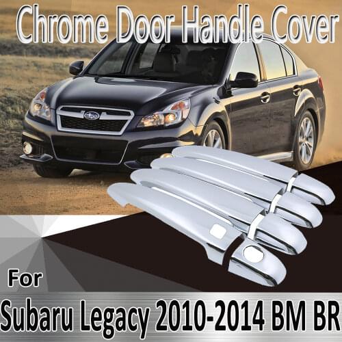 For Subaru Legacy BM BR 2010~2014 Styling Stickers Decoration Chrome Door Handle Cover Refit Car Accessories