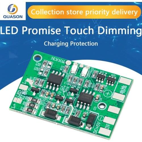 DC LED with charging protection TC4056 TP4056 touch dimming lamp control panel DIY repair general desk lamp circuit