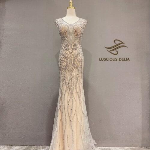 Beading Prom formal dress 2020New style Luxurious Evening dress Backless
